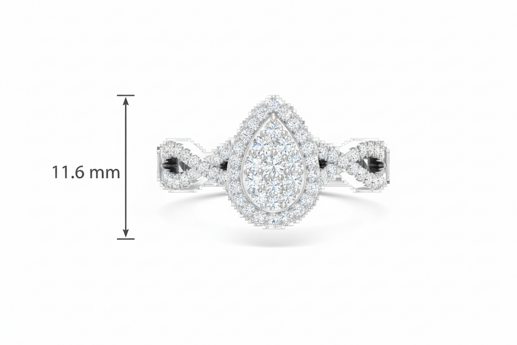 Pear-Shaped Diamond Infinity