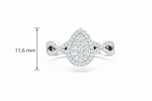 Load image into Gallery viewer, Pear-Shaped Diamond Infinity
