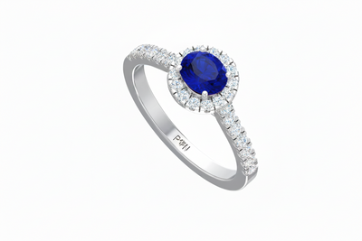 Sapphire With Diamonds Appox One CTTW