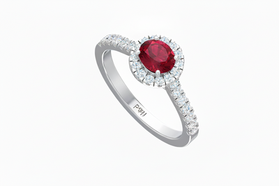 Ruby With Diamonds Appox One CTTW