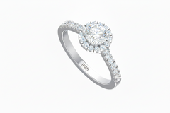 One ctw Halo Lab Grown Diamond