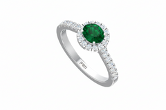 Emerald With Diamonds Appox One CTTW