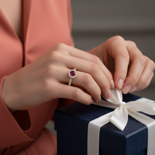 Ruby With Diamonds Appox One CTTW