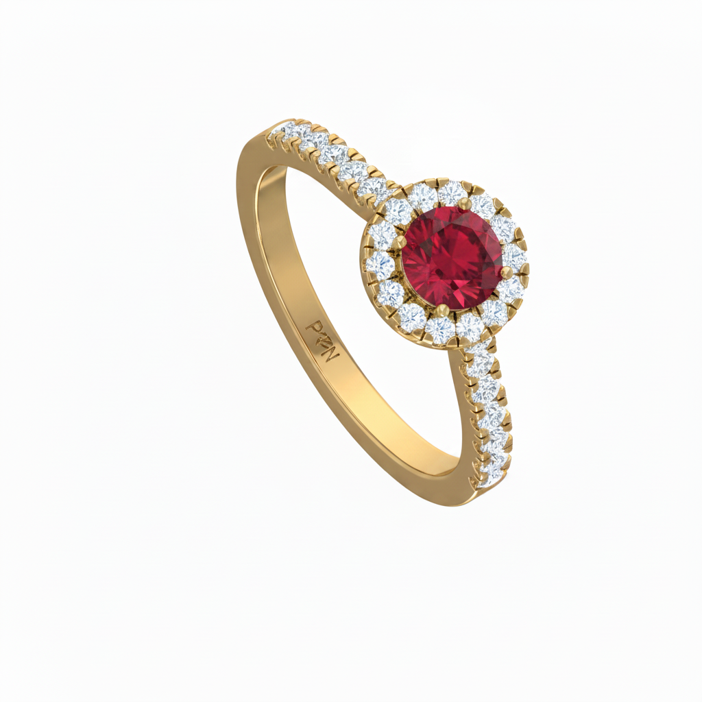 Ruby With Diamonds Appox One CTTW