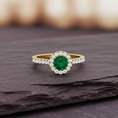 Emerald With Diamonds Appox One CTTW