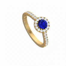 Load image into Gallery viewer, Sapphire With Diamonds Appox One CTTW