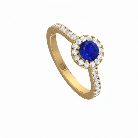 Sapphire With Diamonds Appox One CTTW