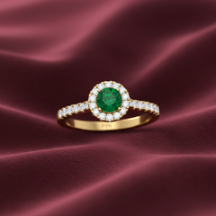 Emerald With Diamonds Appox One CTTW