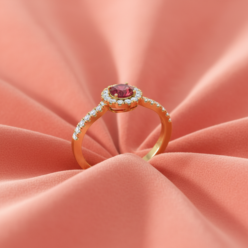 Ruby With Diamonds Appox One CTTW