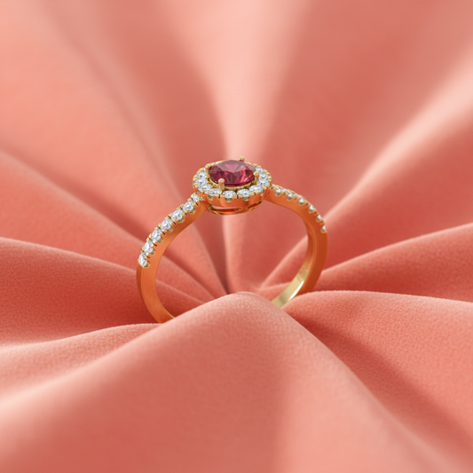 Ruby With Diamonds Appox One CTTW