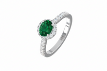 Load image into Gallery viewer, Emerald With Diamonds Appox One CTTW
