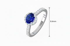 Sapphire With Diamonds Appox One CTTW