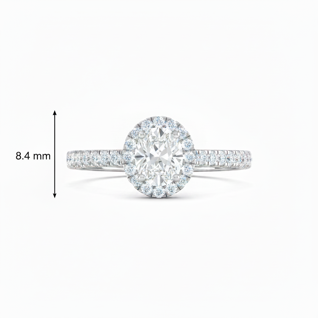 One Cart Halo Lab Grown Diamond