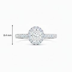One ctw Halo Lab Grown Diamond