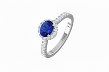 Load image into Gallery viewer, Sapphire With Diamonds Appox One CTTW