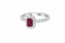 Load image into Gallery viewer, Emerald Cut Ruby With Diamonds