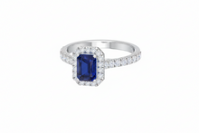 Load image into Gallery viewer, Emerald Cut Sapphire