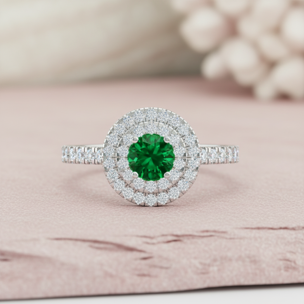 Round Cut Emerald