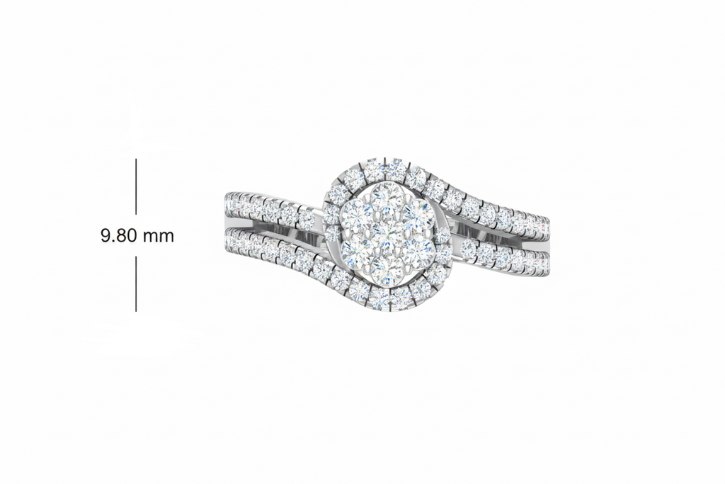 Dual-Row Floral Cluster Halo