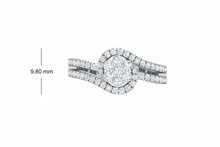Load image into Gallery viewer, Dual-Row Floral Cluster Halo