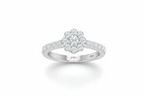 Flower Shape Approx One Cttw Diamond