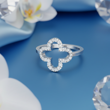 Load image into Gallery viewer, Gossamer Floral-Outline Diamond Open Petal Botanical Void-Form Delicate