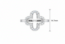 Load image into Gallery viewer, Gossamer Floral-Outline Diamond Open Petal Botanical Void-Form Delicate