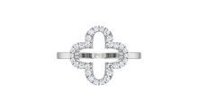 Load image into Gallery viewer, Gossamer Floral-Outline Diamond Open Petal Botanical Void-Form Delicate