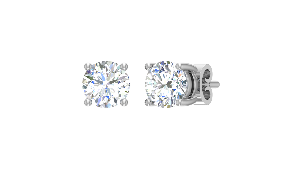 Four Prong Round Solitaire Diamond