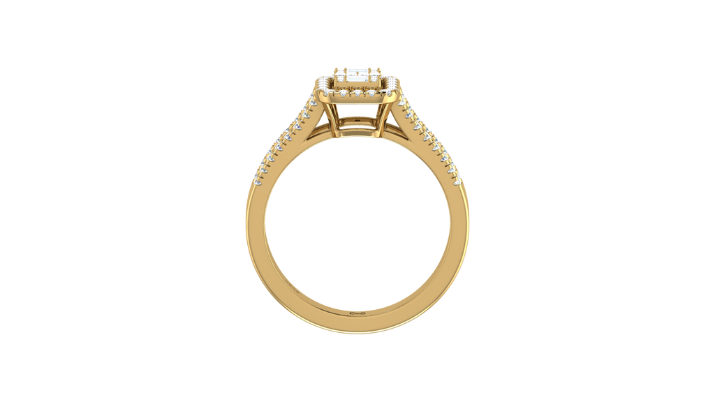 Art Deco Inspired Rectangular Halo
