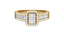 Load image into Gallery viewer, Art Deco Inspired Rectangular Halo