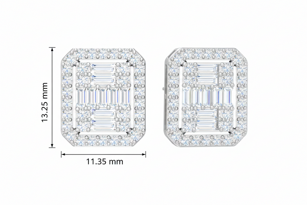 Emerald Cut Baguette Cluster
