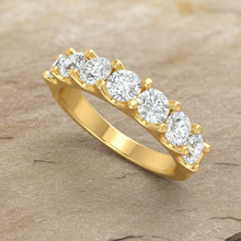 Load image into Gallery viewer, Classic Seven-Stone Shared Prong