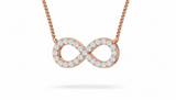 Infinity Diamond Love Necklace With Chain