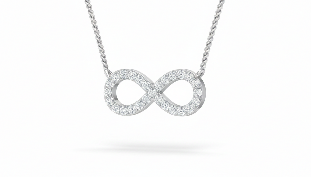 Infinity Diamond Love Necklace With Chain