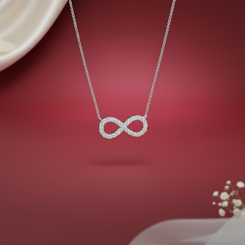 Infinity Diamond Love Necklace With Chain