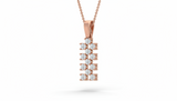Stacked Diamond Column Sparkle Drop