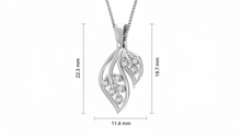 Load image into Gallery viewer, Organic Leaf Silhouette Diamond Dangle
