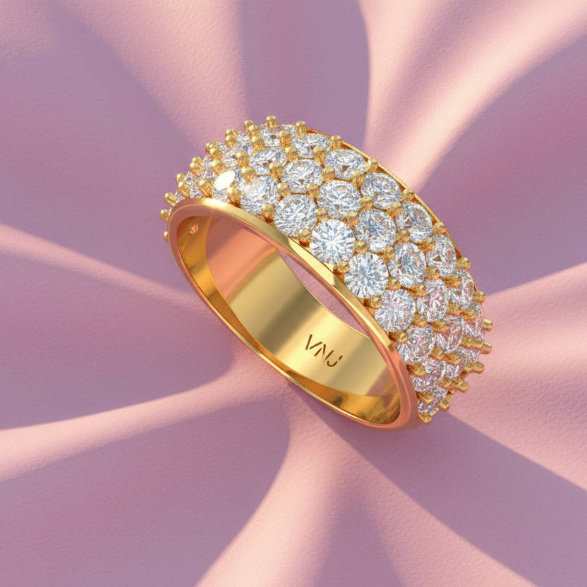 Opulent Full-Coverage Diamond Eternity Bold Feminine Statement