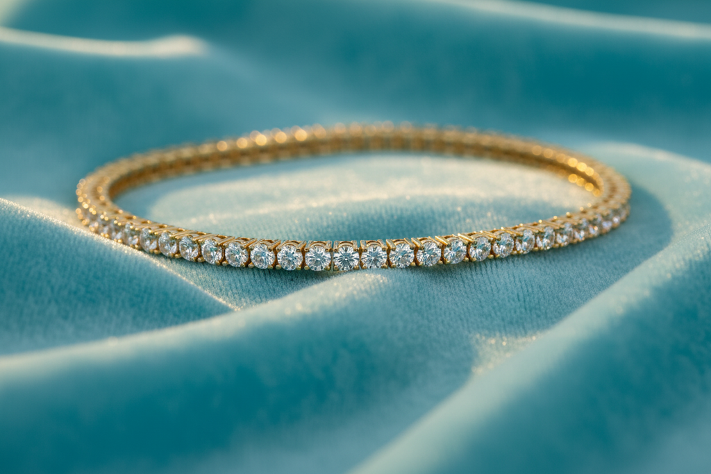 Elegant Prong-Set Crystal Tennis Bracelet