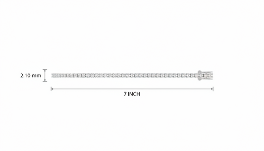 Elegant Prong-Set Crystal Tennis Bracelet