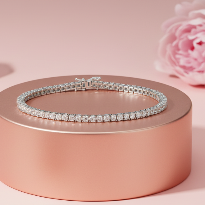 Dainty Zirconia Line Bracelet