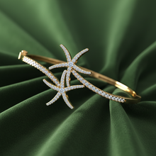 Load image into Gallery viewer, Nautical Starfish Ocean Theme Diamond Bracelet