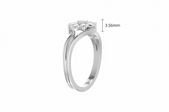 Floral Opulence Verdant Glow Diamond Statement Cluster