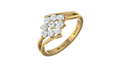 Floral Opulence Verdant Glow Diamond Statement Cluster
