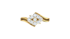 Floral Opulence Verdant Glow Diamond Statement Cluster