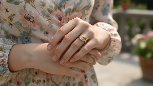 Artisan Leaf-Motif Infinity Wrap