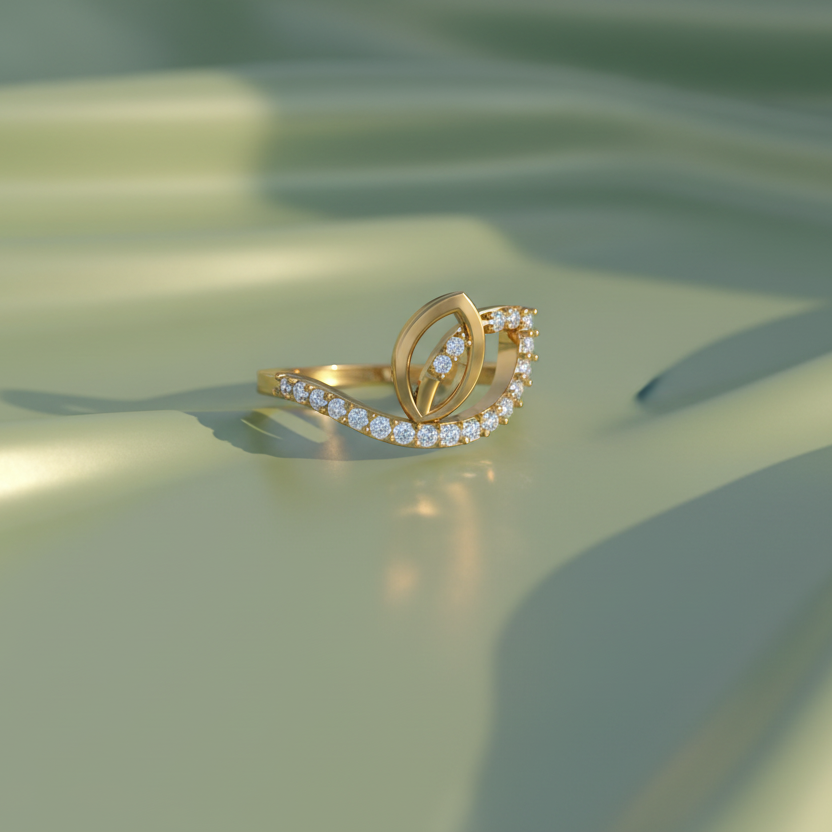Artisan Leaf-Motif Infinity Wrap