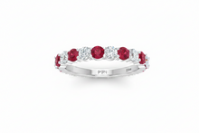 Load image into Gallery viewer, Ruby With Diamond Ten Stone