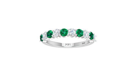 Emerald With Diamond Ten Stone Diamond